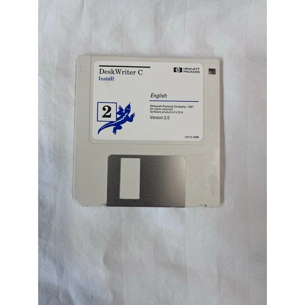 HP DeskWriter 550C C Software Install Floppy Disk Lot & Manuals Mac Vintage
